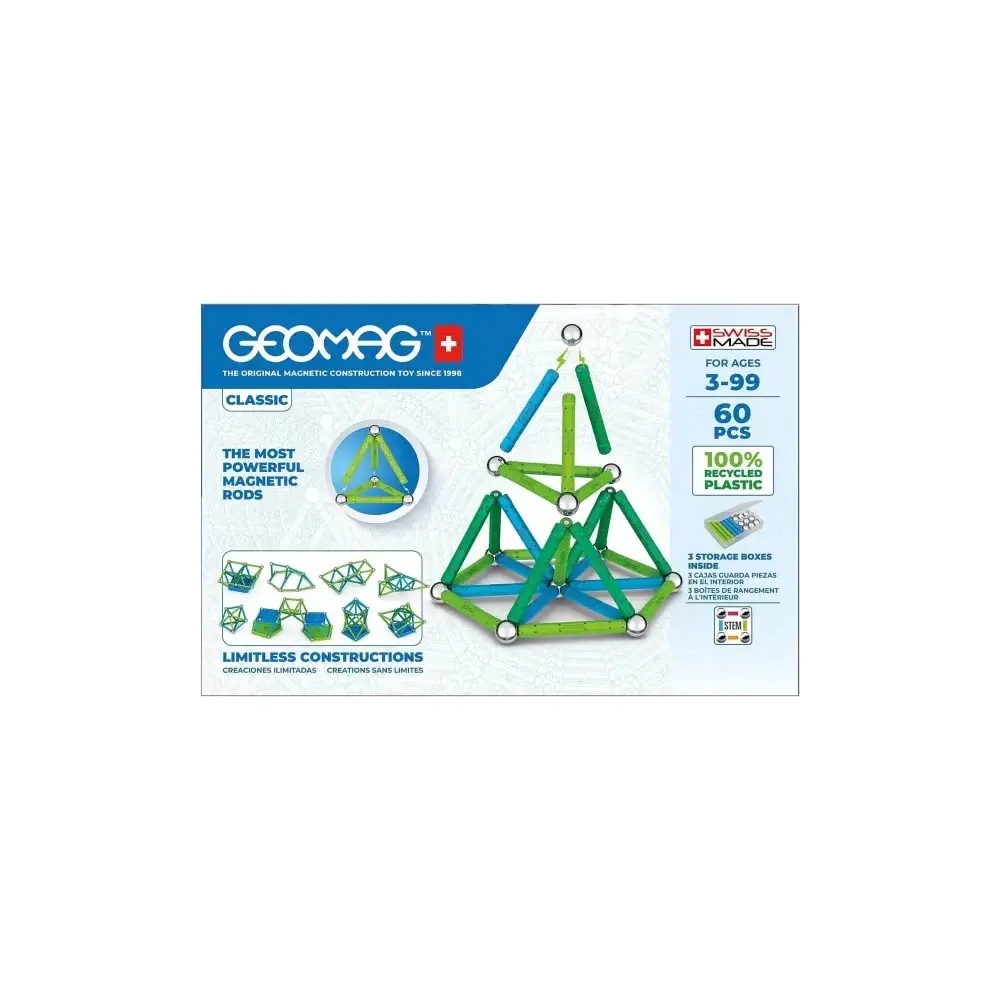 Geomag 272 Costruzioni Classic 60 Pezzi Newprojet