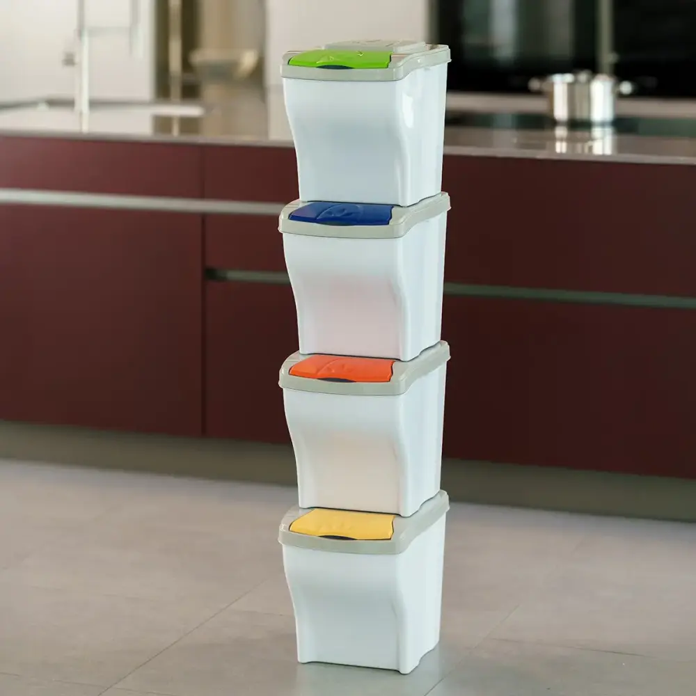 Bidoncini Raccolta Differenziata Poker 20 Lt – Set 4 Pezzi
