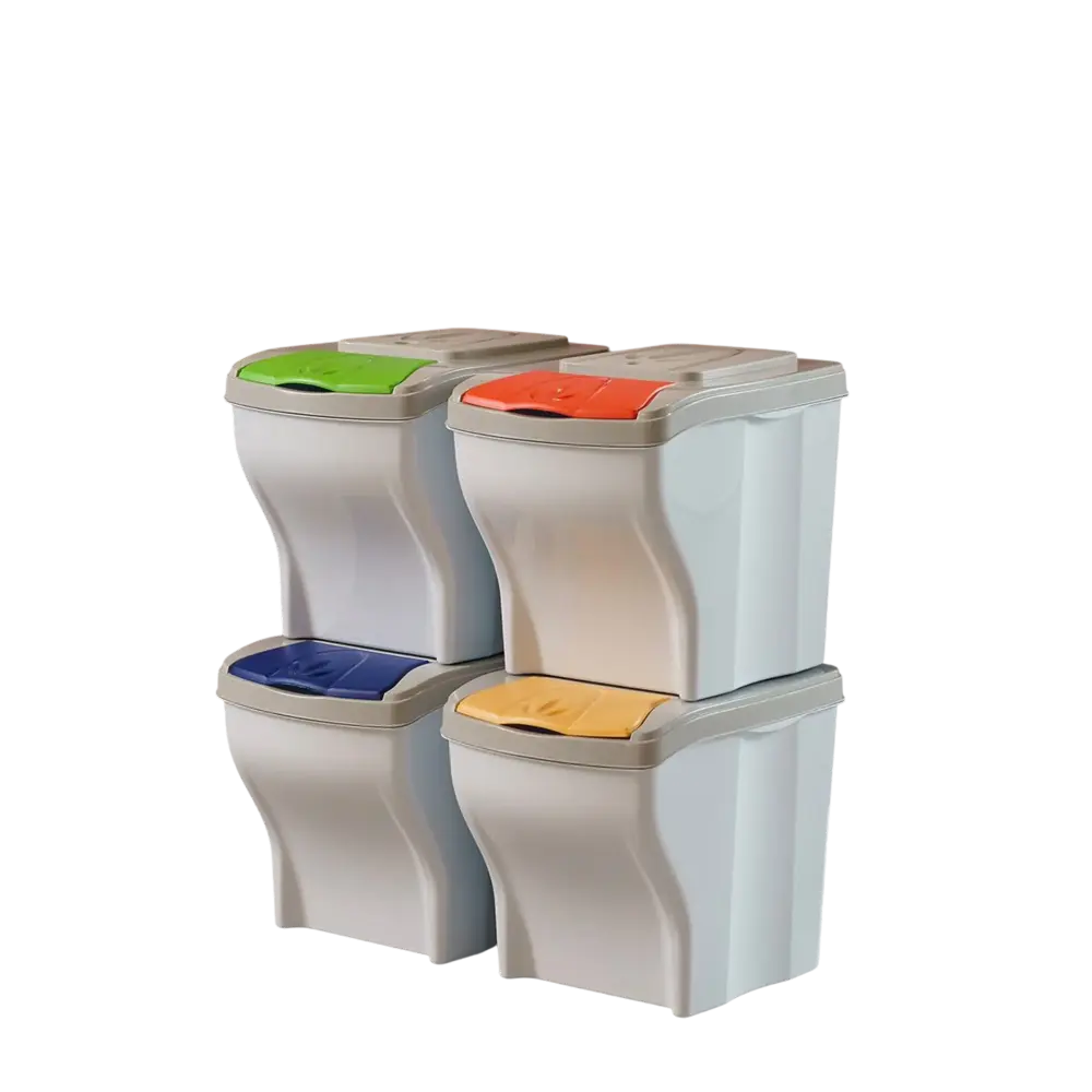 Bidoncini Raccolta Differenziata Poker 20 Lt – Set 4 Pezzi