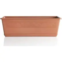 Fioriera Balconella 60 cm Terracotta con Sottovaso Resistente Bama