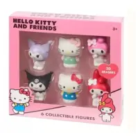 Hello Kitty Set 6 Personaggi Gomma 3D Kuromi e My Melody Toys One