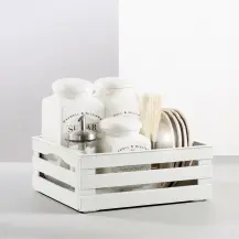 Cassette Tina in Plastica Effetto Legno – Contenitori Multiuso