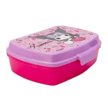 Portamerenda in Plastica Rosa Kuromi Contenitore Real Trade
