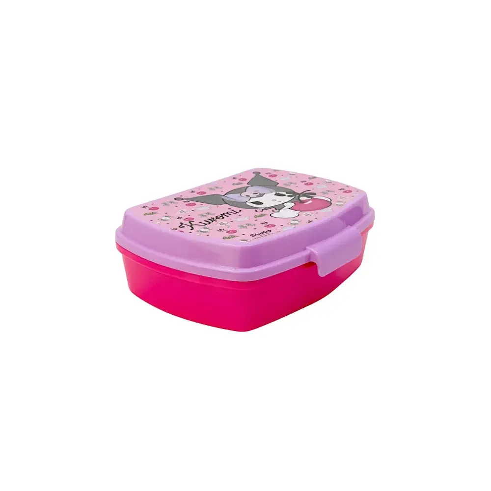 Portamerenda in Plastica Rosa Kuromi Contenitore Real Trade