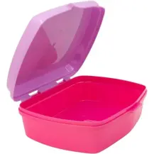 Portamerenda in Plastica Rosa Kuromi Contenitore Real Trade