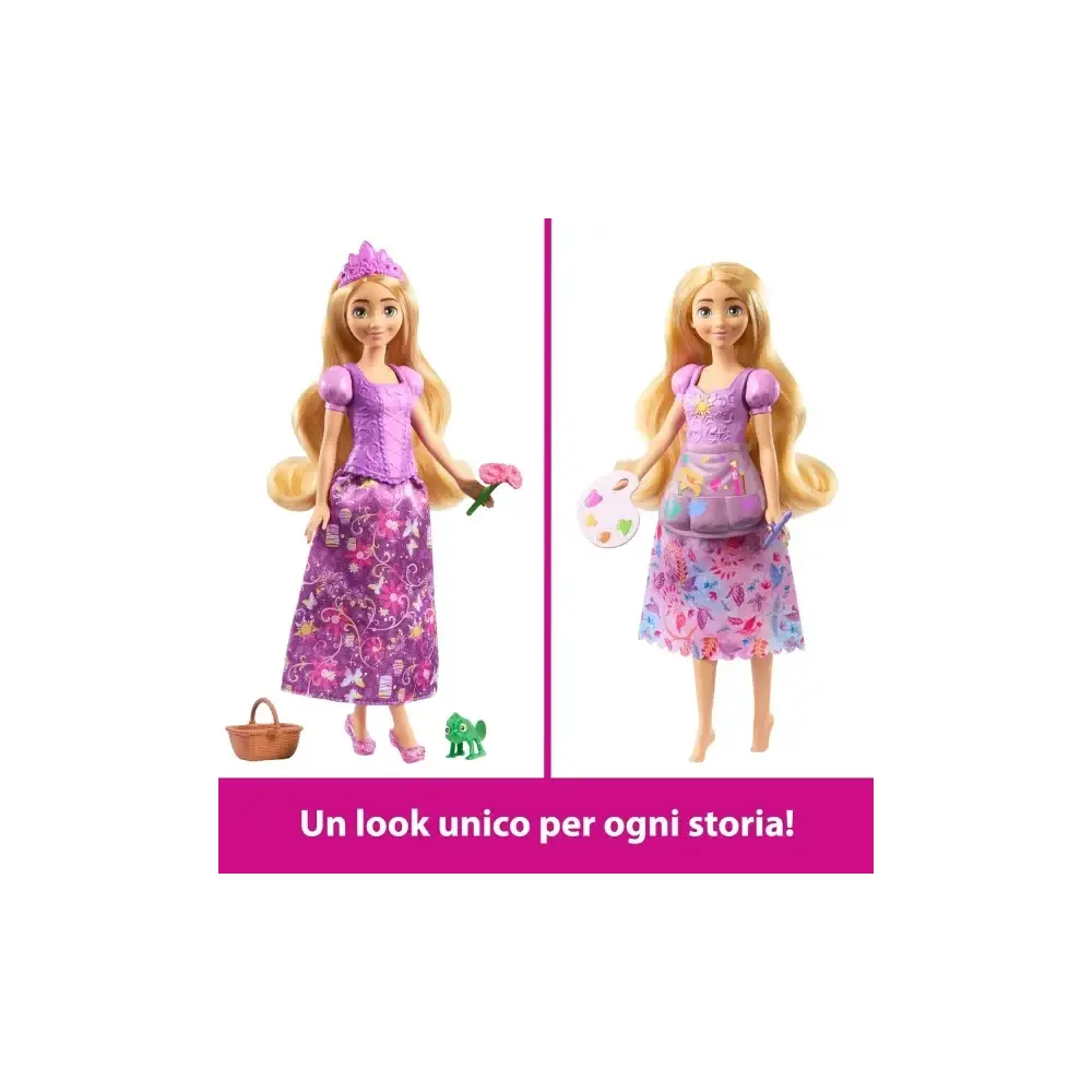 Rapunzel Disney Princess 2 Storie in 1 con 2 Look Completi Toys One