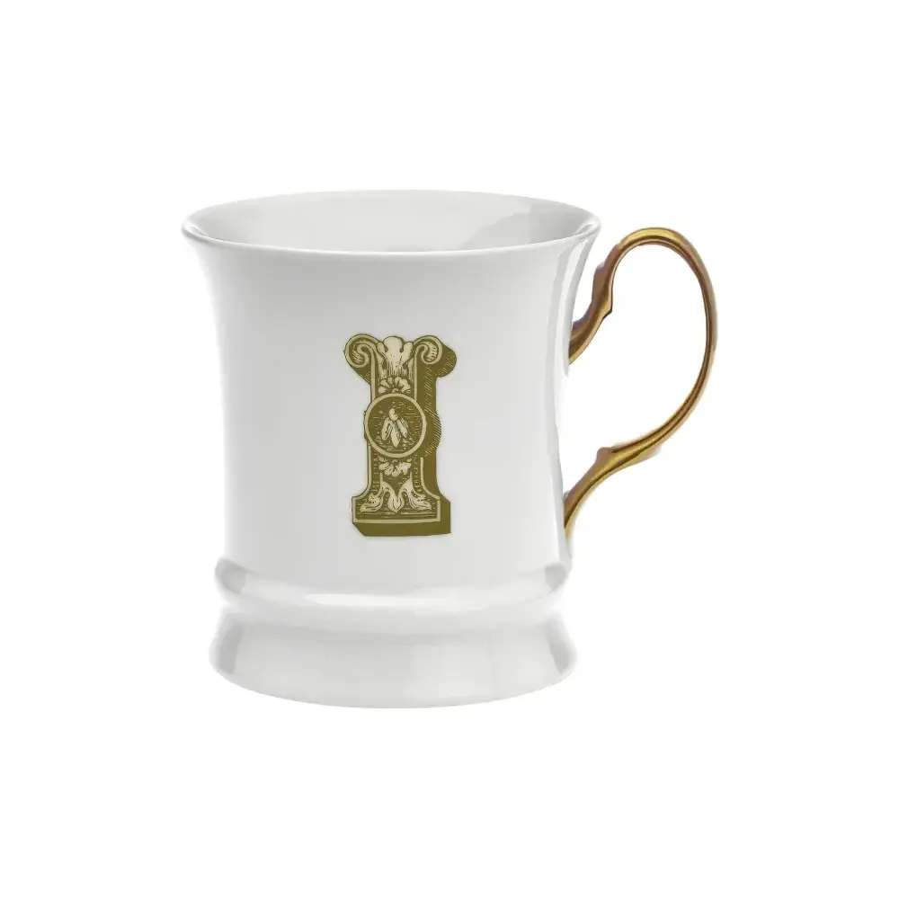 Tazzina in Porcellana 80 ml Moka Gold Lettera i By Livellara