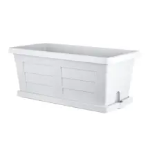 Fioriera in Plastica 100 cm Ghiaccio Effetto Legno Vaso Bama
