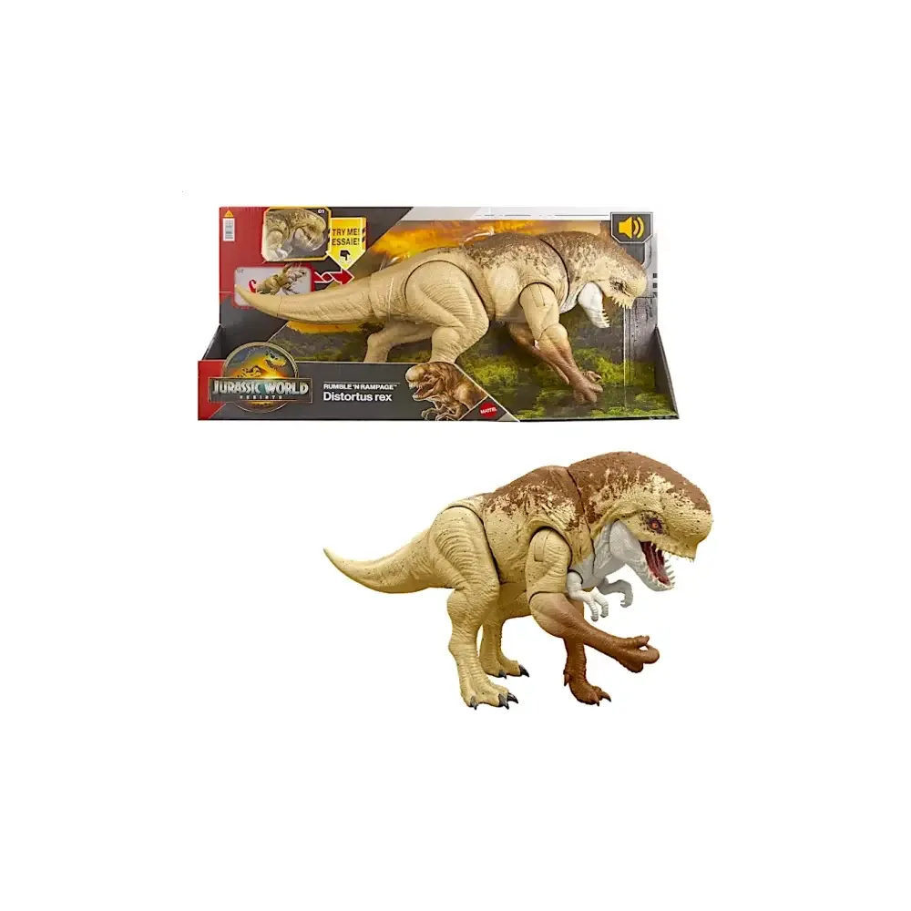 Jurassic World Rebirth Distortus Rex Giocattolo Dinosauro Mattel