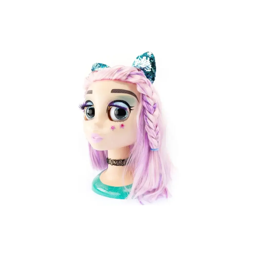 Influencer Make Up Doll Testa da Truccare e Pettinare Occhi Nice
