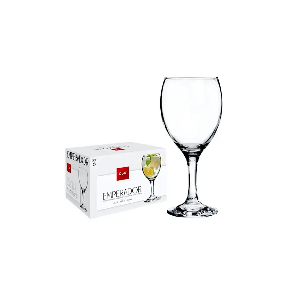 Calici Acqua Emperador 34,5 cl Vetro Trasparente Confezione 6 Alar