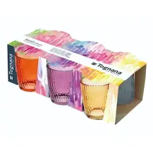 Set 6 Bicchieri Seoul 310 ml Vetro Colorato Anti-UV Ideale Tognana