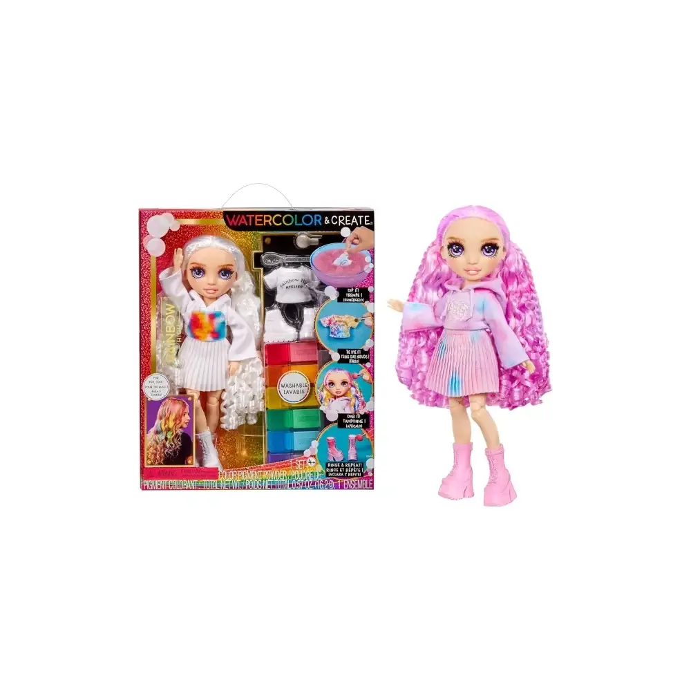 Rainbow High Watercolour & Create DIY Fashion Doll Acquerelli MGA