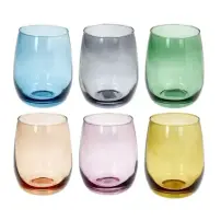 Tulip Rhapsody Set 6 Bicchieri Multicolor 400 Cc Tognana