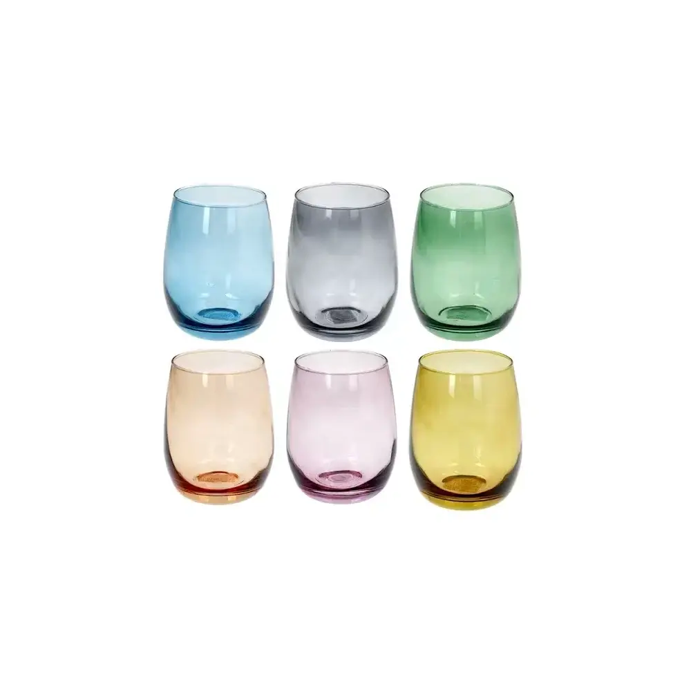 Tulip Rhapsody Set 6 Bicchieri Multicolor 400 Cc Tognana