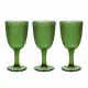 Set 3 Calici Bicchieri in Vetro Davor 250 ml Verdi Tognana