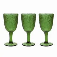 Set 3 Calici Bicchieri in Vetro Davor 250 ml Verdi Tognana