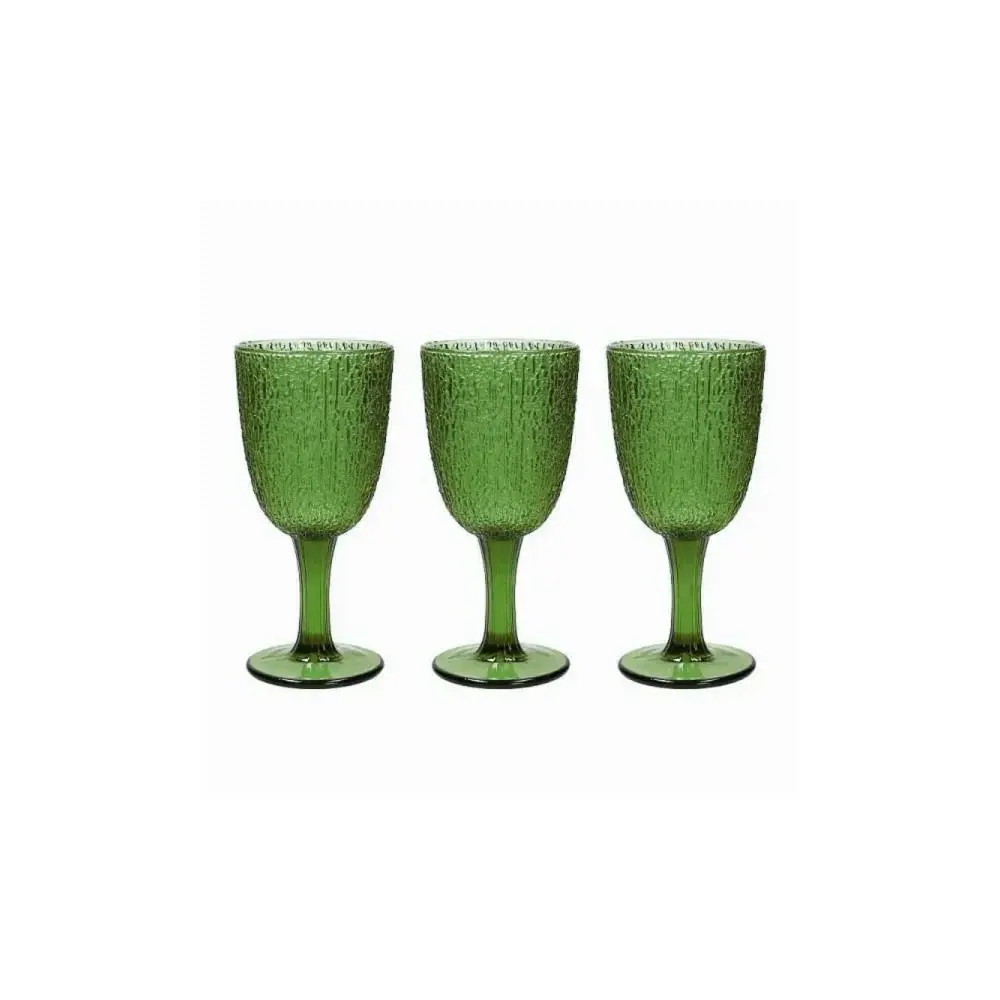 Set 3 Calici Bicchieri in Vetro Davor 250 ml Verdi Tognana