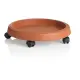 Sottovaso con Ruote D.25 cm Terracotta Pratico e Mobile Bama