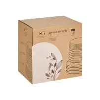 Set di Piatti 18 Pezzi Lila in Porcellana Bianco Secret de Gourmet