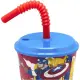 Bicchiere di Plastica 430ml con Cannuccia Avengers Supereroi Dimagraf
