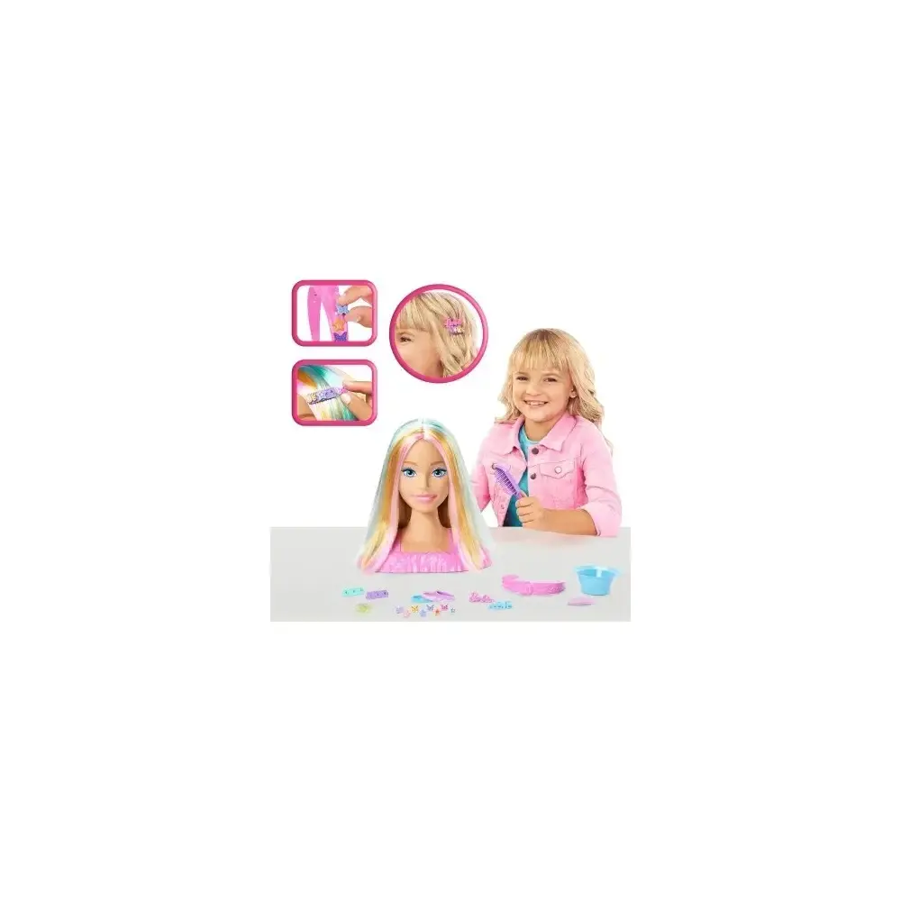 Mattel Barbie Testa Pettinabile Deluxe con Capelli Biondi Toys One