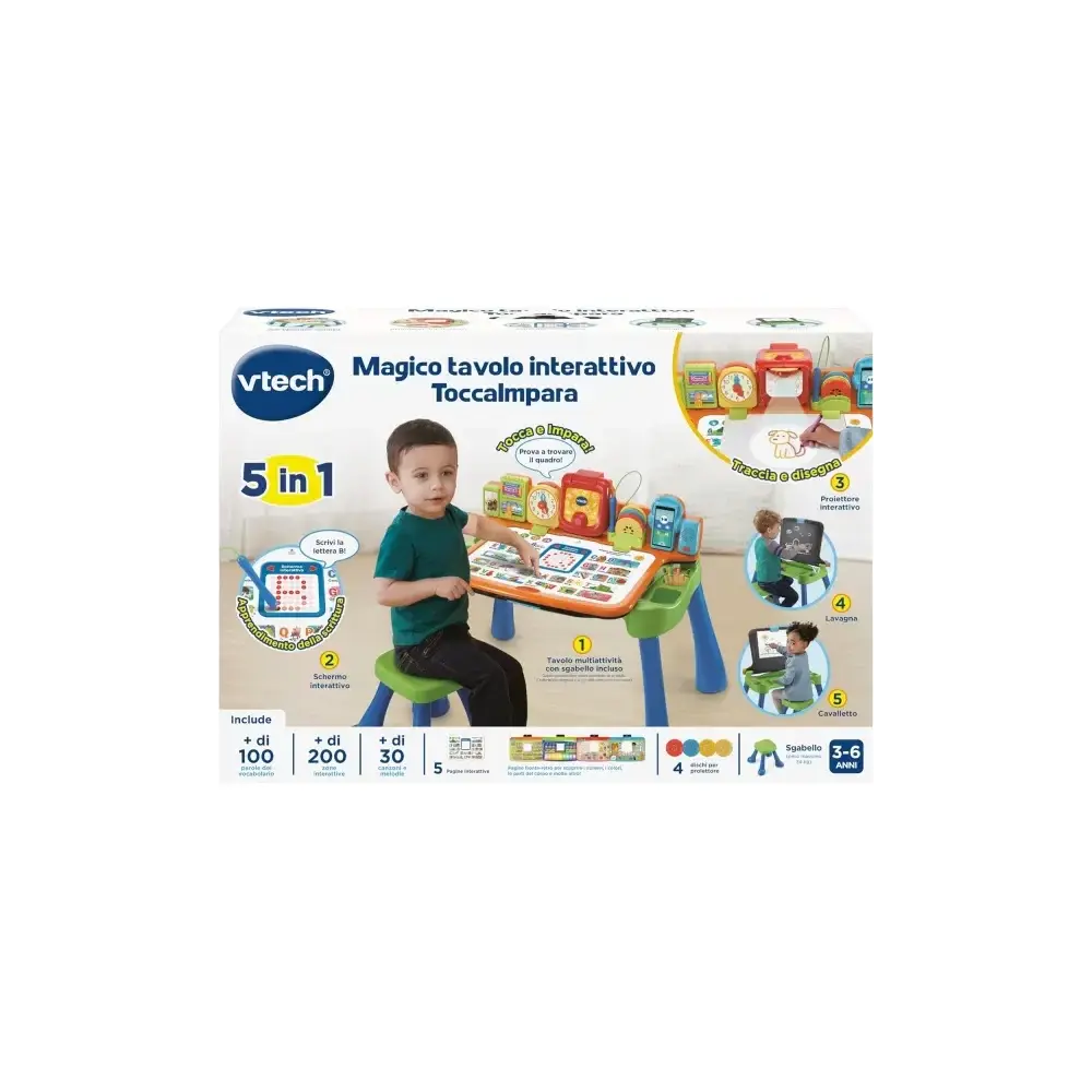Magico Tavolo Interattivo ToccaImpara Multiattività 5 in 1 3- VTech