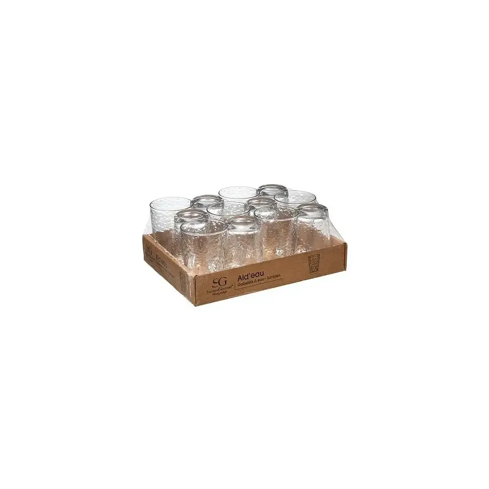 Set di 12 Bicchieri Bassi Ald’eau 20 cl in Scatola Secret de Gourmet