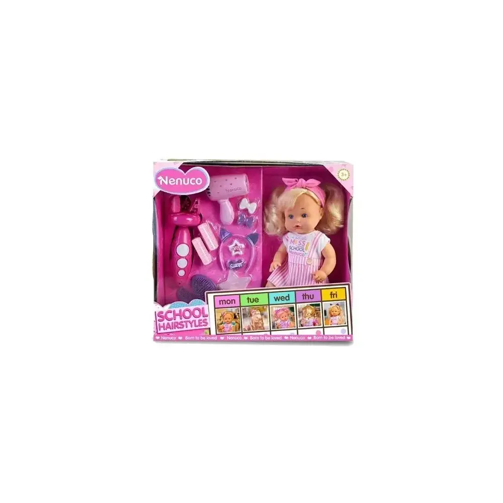 Nenuco School Hairstyle Bambola 35 cm Capelli Biondi Accessori Famosa
