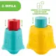 Tazze Impilabili 2in1 Eco+ con 5 e 5 Forme Colorate Plastica Chicco