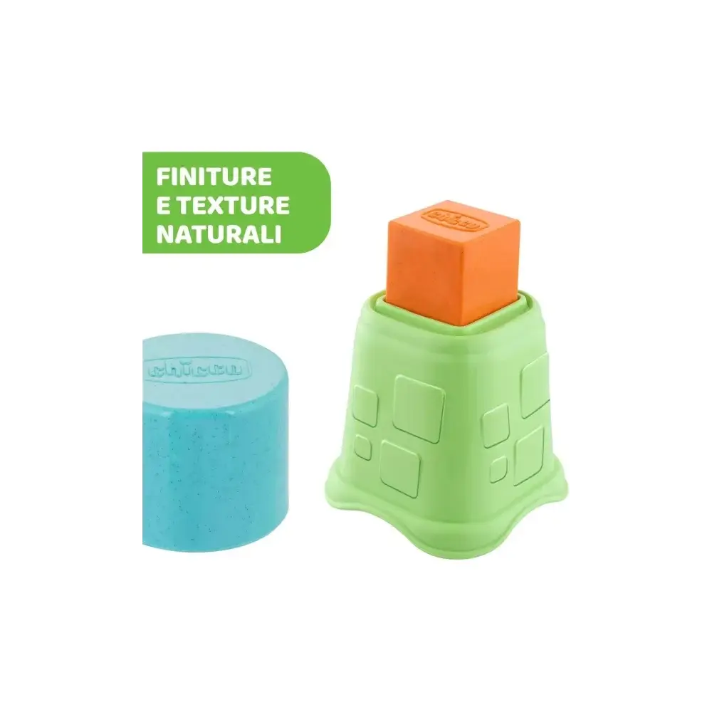 Tazze Impilabili 2in1 Eco+ con 5 e 5 Forme Colorate Plastica Chicco