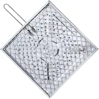 Gratella Tostapane Acciaio Inox 25x25 Pane e Polenta
