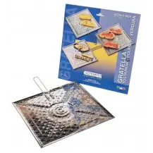 Gratella Tostapane Acciaio Inox 25x25 Pane e Polenta
