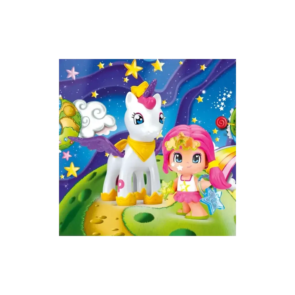 Pinypon Unicorno Volante Personaggio con Stella Decorazioni Famosa