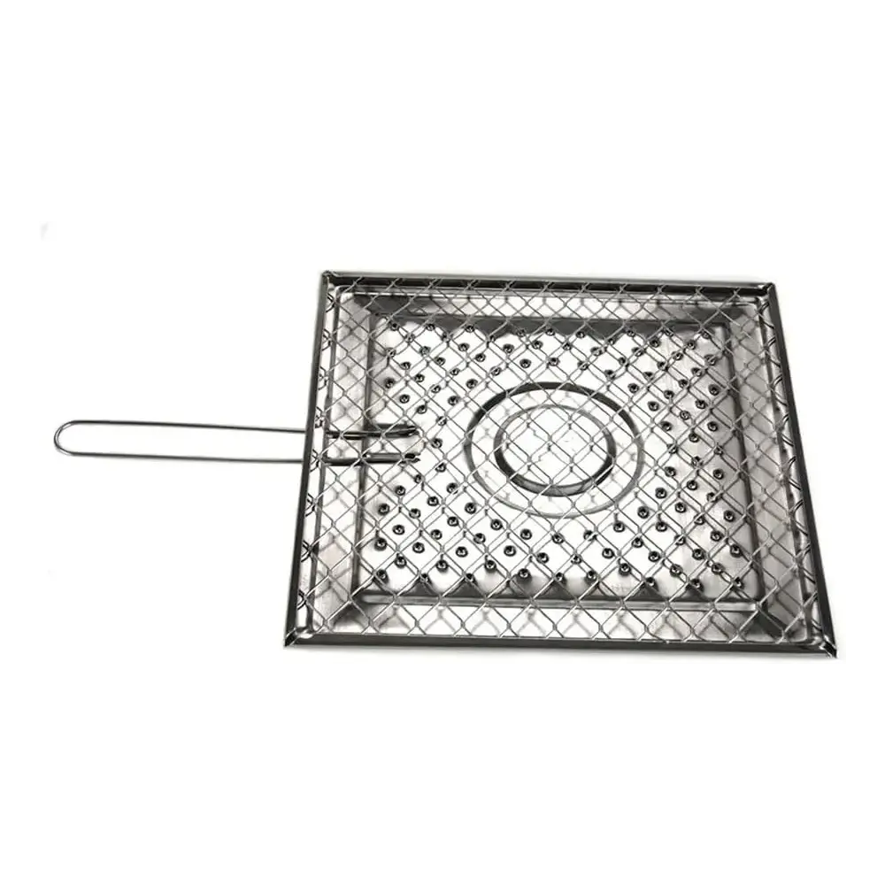 Gratella Tostapane Acciaio Inox 25x25 Pane e Polenta