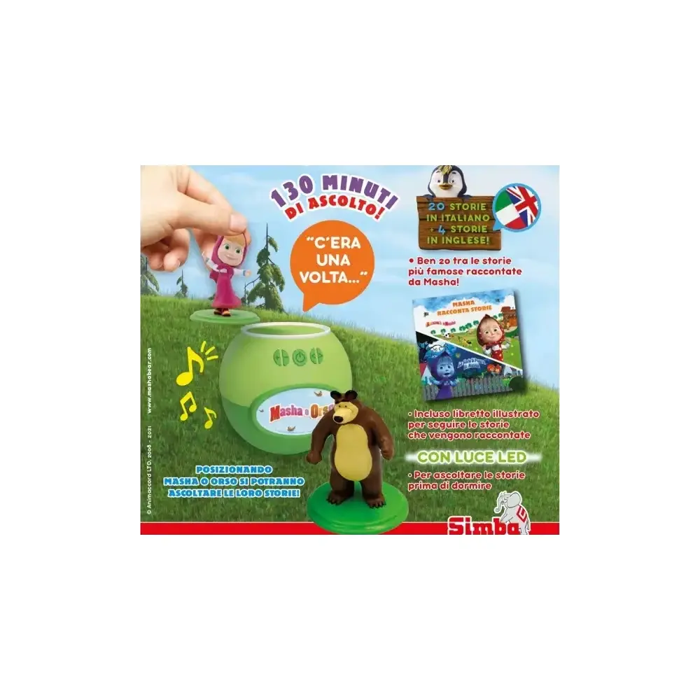 Masha Racconta Storie Speaker Incluso 24 130 Min di Audio MV Giochi