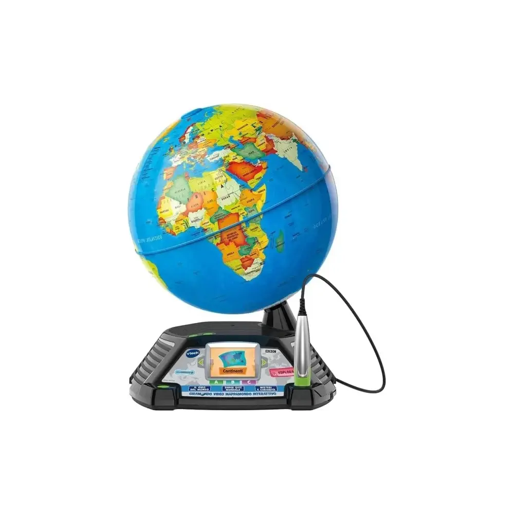 Giramondo Video Mappamondo Interattivo con Penna Touch e 600 VTech