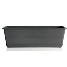 Balconella 40 cm con Sottovaso Antracite Fioriera Elegante Bama