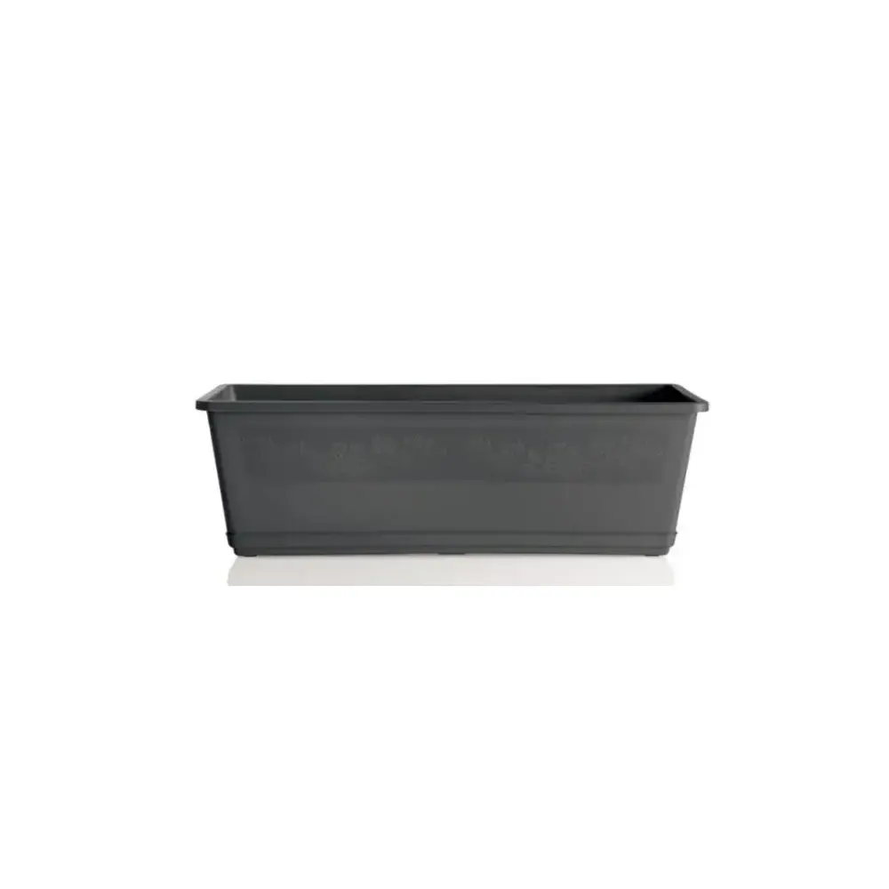 Balconella 40 cm con Sottovaso Antracite Fioriera Elegante Bama