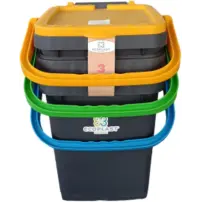 Tris Pattumiere Differenziata Ecoplast 20 Lt Made in Italy