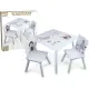Tavolino con 2 Sedie in Legno 59x59x45 cm Max 25 kg Disegni Teorema