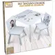 Tavolino con 2 Sedie in Legno 59x59x45 cm Max 25 kg Disegni Teorema