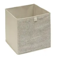 Scatola Portaoggetti 218661b Velvy Beige 31x31x3x1cm 5Five
