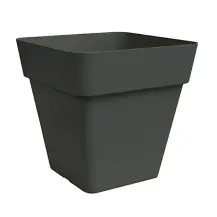 Arké Vaso Quadro 40 cm Antracite Plastica Riciclata Vaso Nicoli