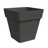 Arké Vaso Quadro 40 cm Antracite Plastica Riciclata Vaso Nicoli