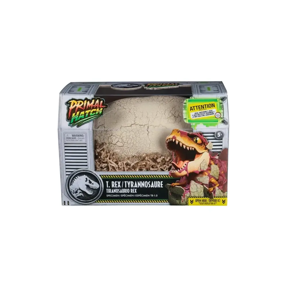 Jurassic World Primal Hatch Uovo di T-Rex Interattivo Spin Master