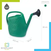 Annaffiatoio Ecoplast 10 L in plastica verde