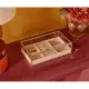Portagioie Jude Beige 24x14x7 cm in Vetro Atmosphera