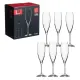 Set 6 Flute Champagne Invino 24 cl Cristallo Luxion Trasparenza RCR
