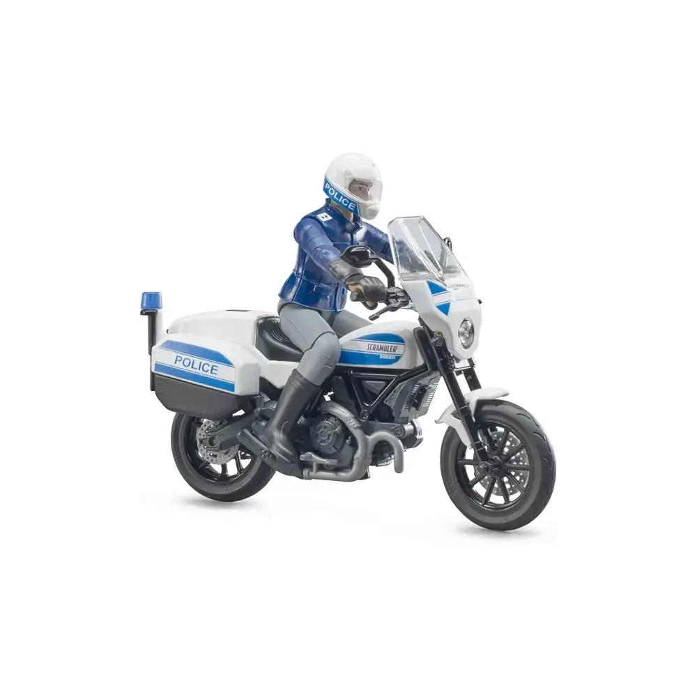 Moto Ducati Polizia con Personaggio Scrambler Bruder